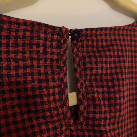 Forever 21 Navy/Red Gingham Flounce Shirt - Picture 6 of 7